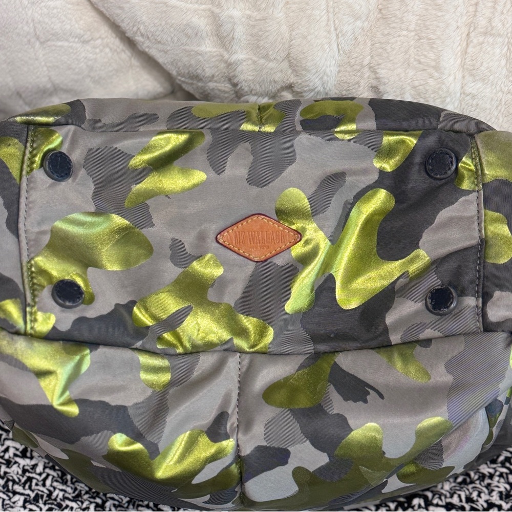 Mz Wallace Bowery Quatro Large Tote Chartreuse Green Gray Citrus Citron Bag - Picture 12 of 15
